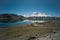 Landscape view of Karakul, Iconic mountain mirror with steady lake at Xinjiang