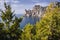 Landscape view of Karaul-Oba mountain and Blue bay in Crimea, New Light resort, Russian Federation