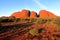 Landscape view of Kata Tjuta Olga at sunset  in Uluru-Kata Tjuta National Park Landscape view of Uluru-Kata Tjuta National Park