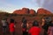 Landscape view of Kata Tjuta Olga at sunset in Uluru-Kata Tjuta National Park Landscape view of Uluru-Kata Tjuta National Park