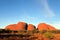 Landscape view of Kata Tjuta Olga at sunset  in Uluru-Kata Tjuta National Park Landscape view of Uluru-Kata Tjuta National Park