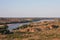 Landscape view of the Limpopo River at Mapungubwe National Park South Africa