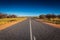 Landscape view and long road in Australia Outback