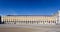 Landscape view of magnificent building in huge Praca Del Comercio Square in Lisbon