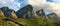 Landscape view of mountains in Hout Bay in Cape Town, South Africa during summer holiday and vacation. Scenic hills