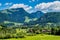 Landscape view near Lake Walchsee near Koessen in Tirol, Austria