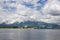 Landscape - view of North Vancouver, mountains, beautiful clouds and the sea. Travel in the summer. Vancouver, British Columbia, C