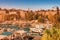 landscape view of the old city of Antalya and the Bay with the port and yachts. Popular tourist Turkish resort and Riviera