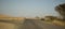 Landscape view of oman roads. A landscape made of rocks, gravel and acacias
