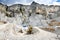 Landscape view of an open cast marble quarry