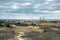 A landscape view of the outer harbor of New York City, the Verrazzano-Narrows Bridge and the