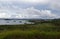 The landscape view over the beautiful Tois Ilets bay, its gorgeous nature, hills, forest, Caribbean sea , French West Indies