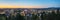 Landscape view over spokane city washington at sunset