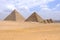 Landscape view at the Pyramids of Giza and Cairo