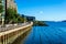 Landscape view of redeveloped Yonkers waterfront. Lined with restaurants, luxury apartments and public