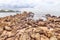 Landscape view rocks on the beach or Hin Khrong view point in khung wiman beach at Na Yai Am Chan