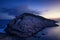 Landscape view of rocky formations Korakonisi in Zakynthos, Greece.Beautiful summer sunset, magnificent seascape.