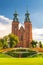 Landscape view of Royal Gniezno Cathedral. Cathedral Basilica of the Assumption of the Blessed Virgin Mary and St. Adalbert Poland