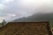 Landscape view Rural houses mountain green grass