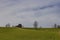 Landscape view of sheep on a hillside in rural Virginia, USA