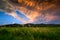 Landscape of view sky and clouds over above meadows and mountains of thailand