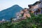 Landscape view of teahouse and mountain at Juifen Village