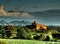 Landscape view on temple area of Bagan in Myanmar