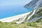 Landscape view to Myrtos beach Kefalonia.