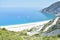 Landscape view to Myrtos beach Kefalonia.