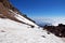 The landscape view from top of Mount Sabalan Volcano , Iran