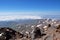 The landscape view from top of Mount Sabalan Volcano , Iran