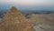 Landscape view of the top of Pyramid of Khafre , Giza pyramids landscape. historical egypt pyramids shot by drone.