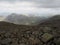 Landscape view from the top of scafell pike in the lake district, cumbria, england