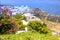 Landscape view of traditional cycladic village Plaka, Milos isla