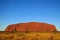 Landscape view of Uluru Ayers Rock in Uluru-Kata Tjuta National Park Northern Territory Australia