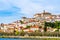 Landscape view of the University hill on the banks of Mondego river in Coimbra, Portugal, a UNESCO World Heritage center