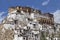 Landscape view on the way to Thiksey Buddhist Monastery or Thiksey Gompa near Leh in Ladakh road, Jammu and Kashmir, India