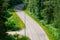 Landscape View of a Winding Concrete Road