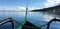 Landscape view from a yacht sail over Lake Taupo New Zealand