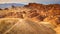 Landscape view of Zabriskie point in Death valley desert