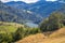 Landscape view on Zaovine lake from Tara national park in Serbia, Europe