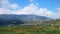 Landscape of village on a mountain, paddy field with rural background with blue sky