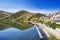 Landscape and vineyards in Douro valley with Pinhao village, Portugal