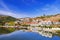 Landscape and vineyards in Douro valley with Pinhao village, Portugal