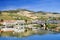 Landscape and vineyards in Douro valley with Pinhao village, Portugal