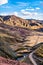 Landscape at Vinicunca Rainbow Mountain in Peru