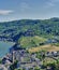 Landscape of vinyards, forests, Castles, Moselle River, Cochem Village