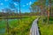 Landscape of Viru bog national park in Estonia