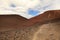 Landscape of volcanic hills on Faial Island, Azores