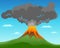 Landscape Of Volcano Eruption